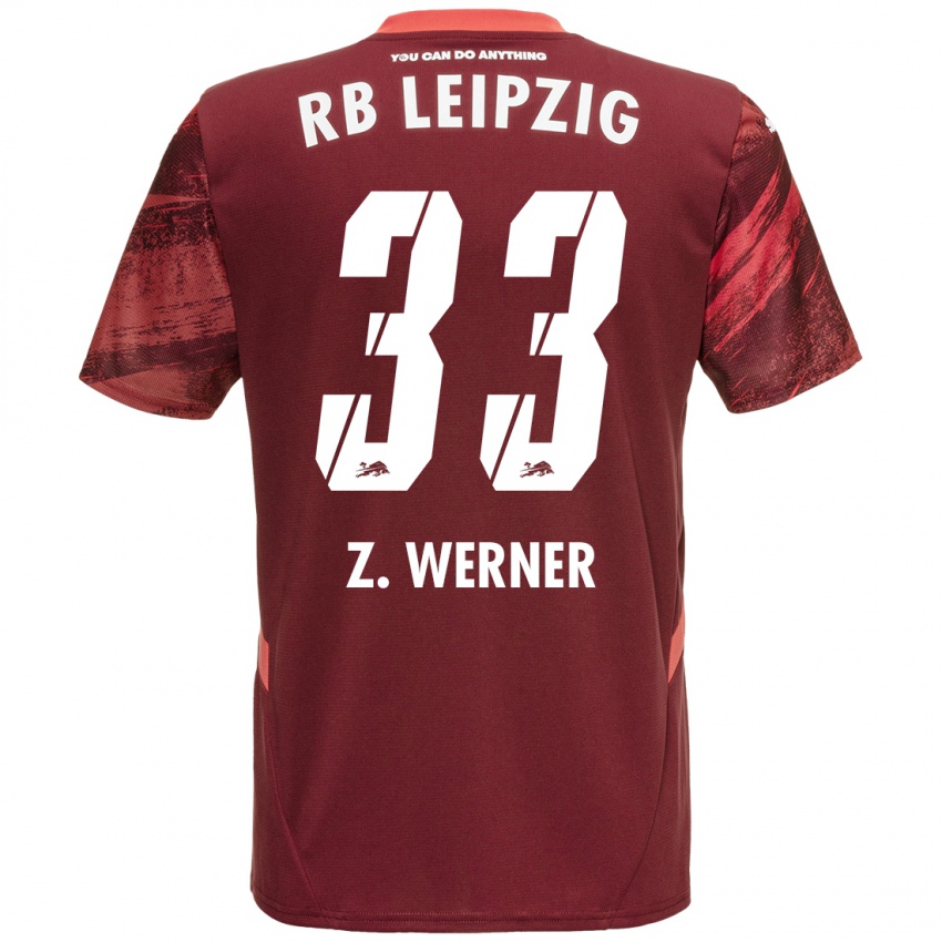 Herren Zoé Werner #33 Burgunderrot Auswärtstrikot Trikot 2024/25 T-Shirt Österreich