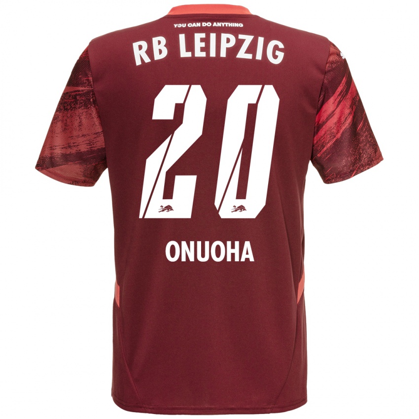 Herren Chilohem Onuoha #20 Burgunderrot Auswärtstrikot Trikot 2024/25 T-Shirt Österreich