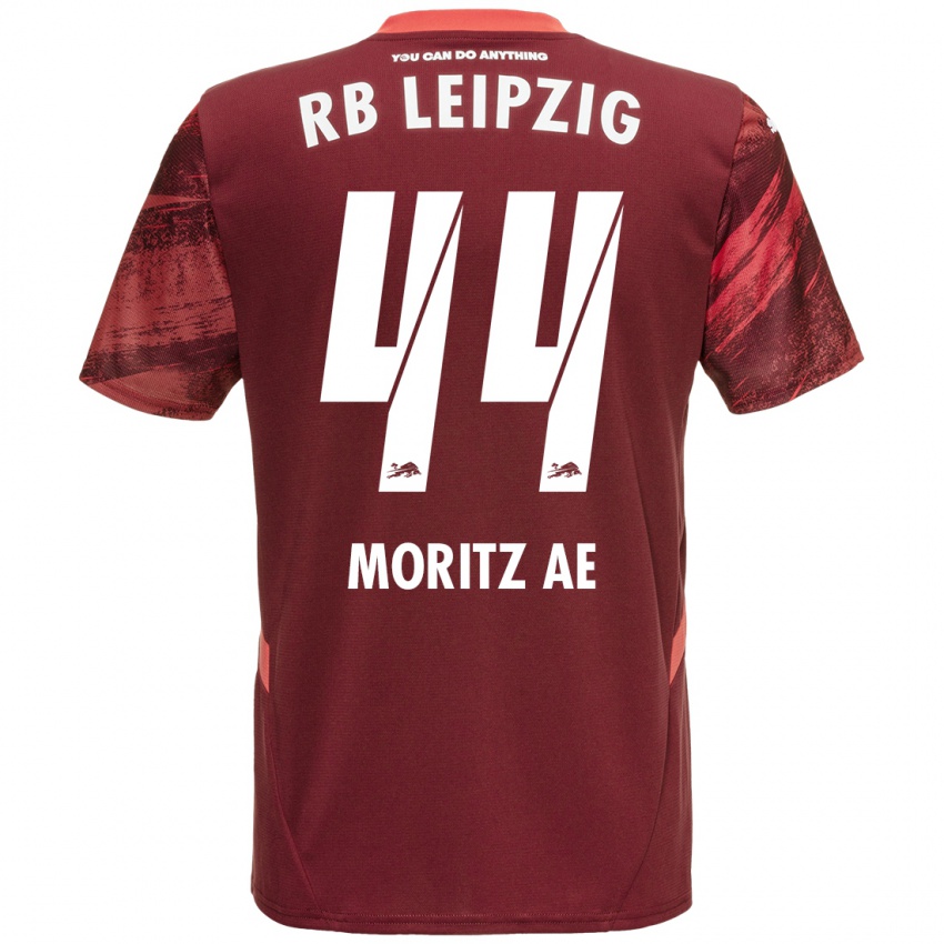 Herren Moritz Aé #44 Burgunderrot Auswärtstrikot Trikot 2024/25 T-Shirt Österreich