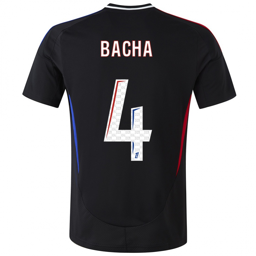 Herren Selma Bacha #4 Schwarz Auswärtstrikot Trikot 2024/25 T-Shirt Österreich