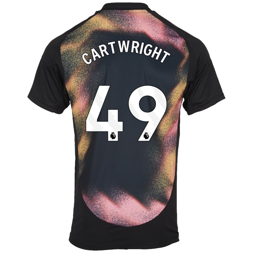 Herren Henry Cartwright #49 Schwarz Weiß Auswärtstrikot Trikot 2024/25 T-Shirt Österreich