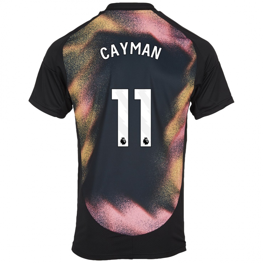 Herren Janice Cayman #11 Schwarz Weiß Auswärtstrikot Trikot 2024/25 T-Shirt Österreich