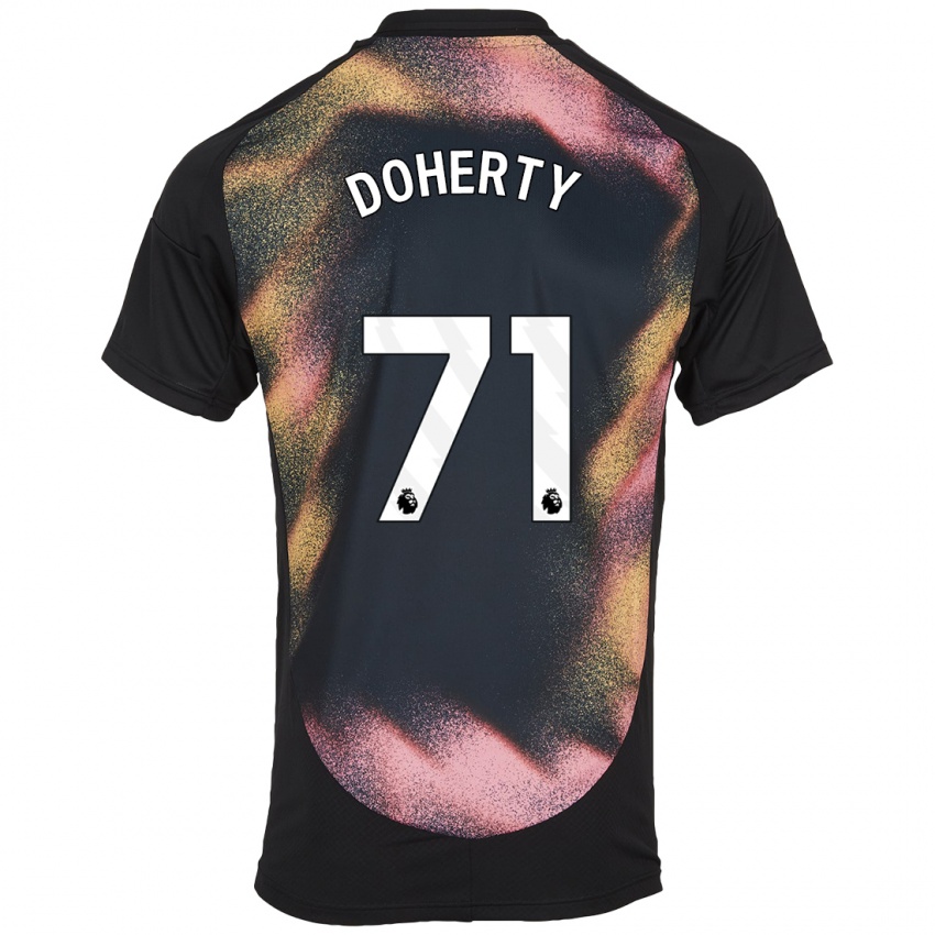 Herren Arlo Doherty #71 Schwarz Weiß Auswärtstrikot Trikot 2024/25 T-Shirt Österreich