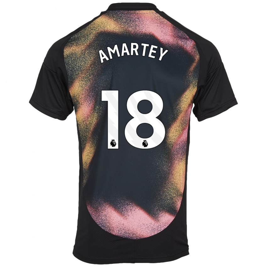 Herren Daniel Amartey #18 Schwarz Weiß Auswärtstrikot Trikot 2024/25 T-Shirt Österreich