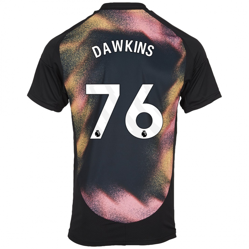 Herren Kartell Dawkins #76 Schwarz Weiß Auswärtstrikot Trikot 2024/25 T-Shirt Österreich