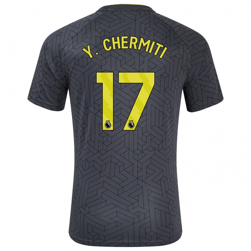 Herren Chermiti #17 Schwarz Gelb Auswärtstrikot Trikot 2024/25 T-Shirt Österreich