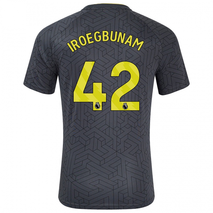 Herren Tim Iroegbunam #42 Schwarz Gelb Auswärtstrikot Trikot 2024/25 T-Shirt Österreich