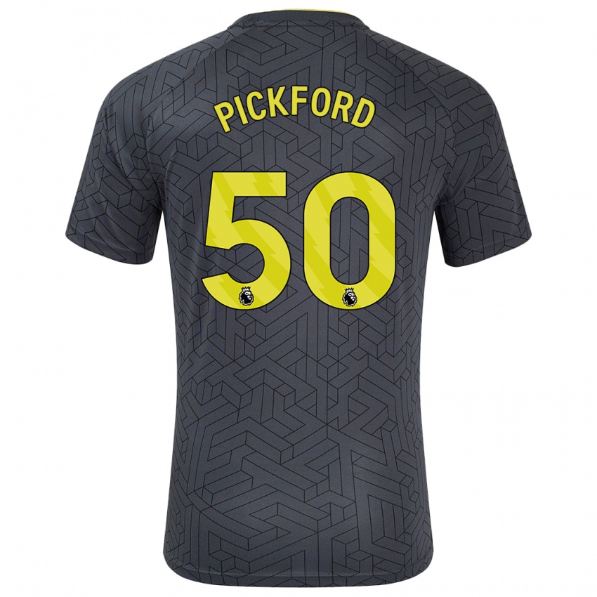 Herren George Pickford #50 Schwarz Gelb Auswärtstrikot Trikot 2024/25 T-Shirt Österreich