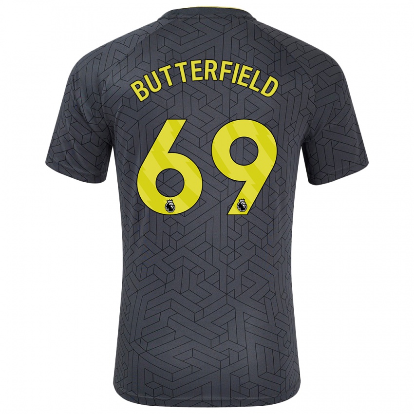 Herren Luke Butterfield #69 Schwarz Gelb Auswärtstrikot Trikot 2024/25 T-Shirt Österreich