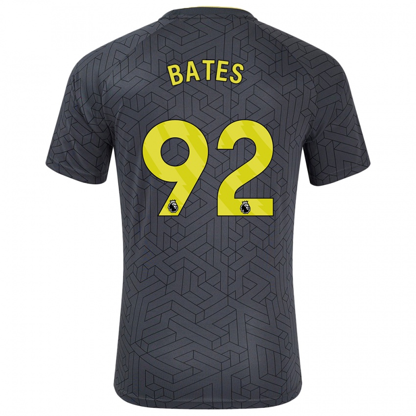 Herren Callum Bates #92 Schwarz Gelb Auswärtstrikot Trikot 2024/25 T-Shirt Österreich