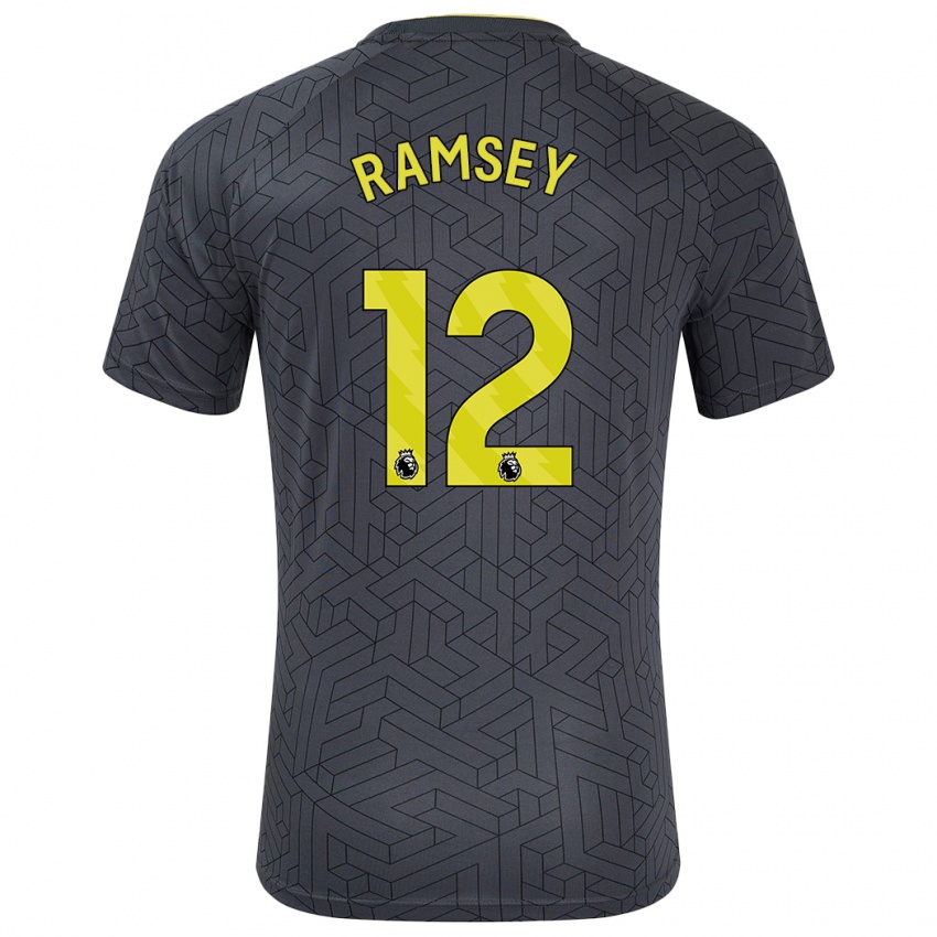 Herren Emily Ramsey #12 Schwarz Gelb Auswärtstrikot Trikot 2024/25 T-Shirt Österreich