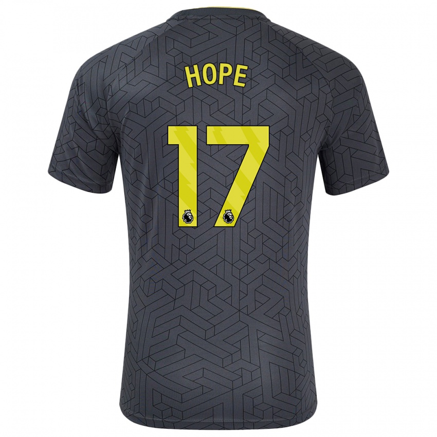 Herren Lucy Hope #17 Schwarz Gelb Auswärtstrikot Trikot 2024/25 T-Shirt Österreich