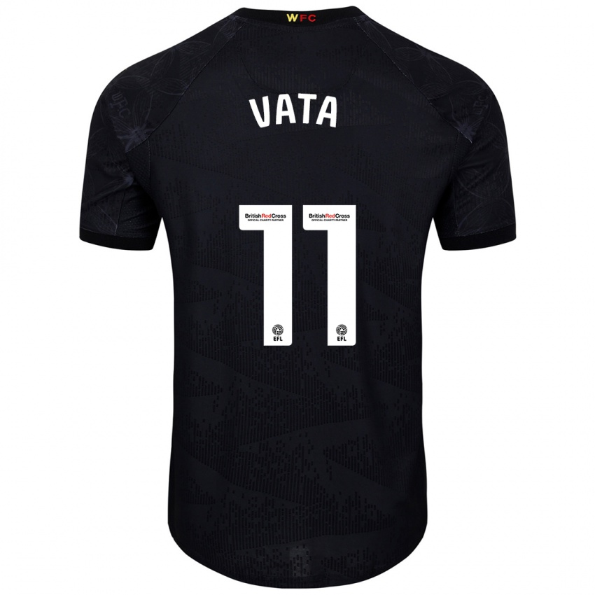 Herren Rocco Vata #11 Schwarz Weiß Auswärtstrikot Trikot 2024/25 T-Shirt Österreich