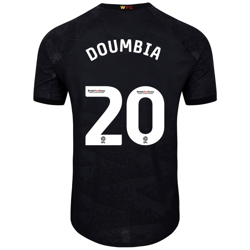 Herren Mamadou Doumbia #20 Schwarz Weiß Auswärtstrikot Trikot 2024/25 T-Shirt Österreich