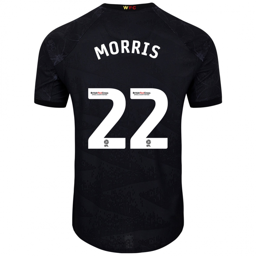 Herren James Morris #22 Schwarz Weiß Auswärtstrikot Trikot 2024/25 T-Shirt Österreich