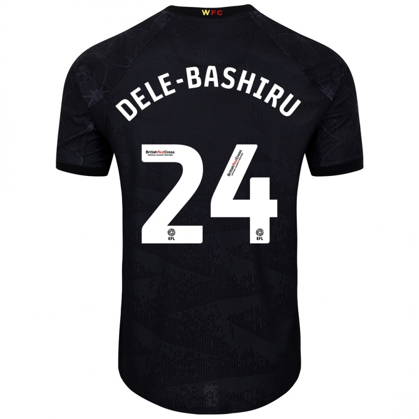 Herren Tom Dele-Bashiru #24 Schwarz Weiß Auswärtstrikot Trikot 2024/25 T-Shirt Österreich