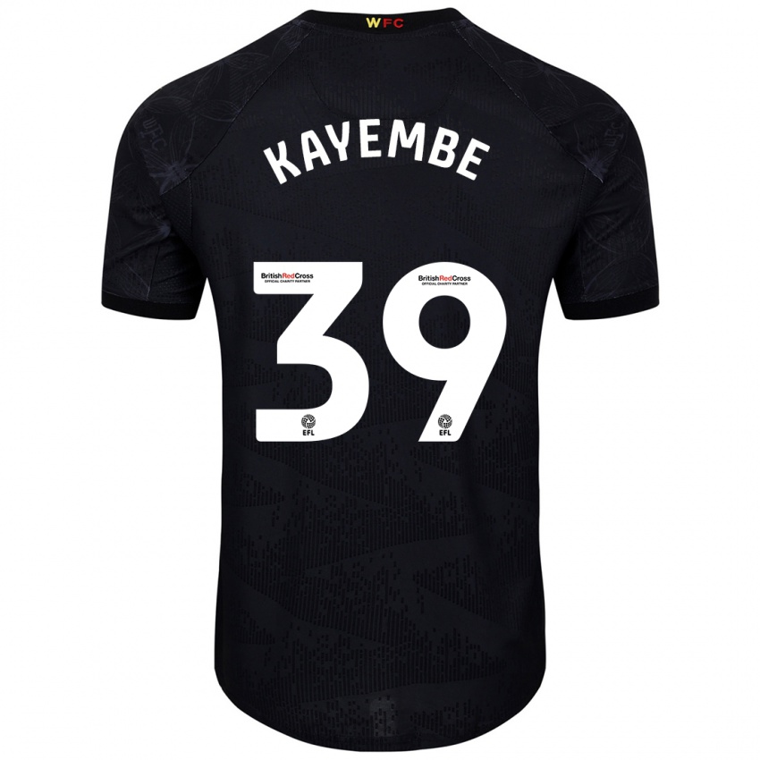 Herren Edo Kayembe #39 Schwarz Weiß Auswärtstrikot Trikot 2024/25 T-Shirt Österreich