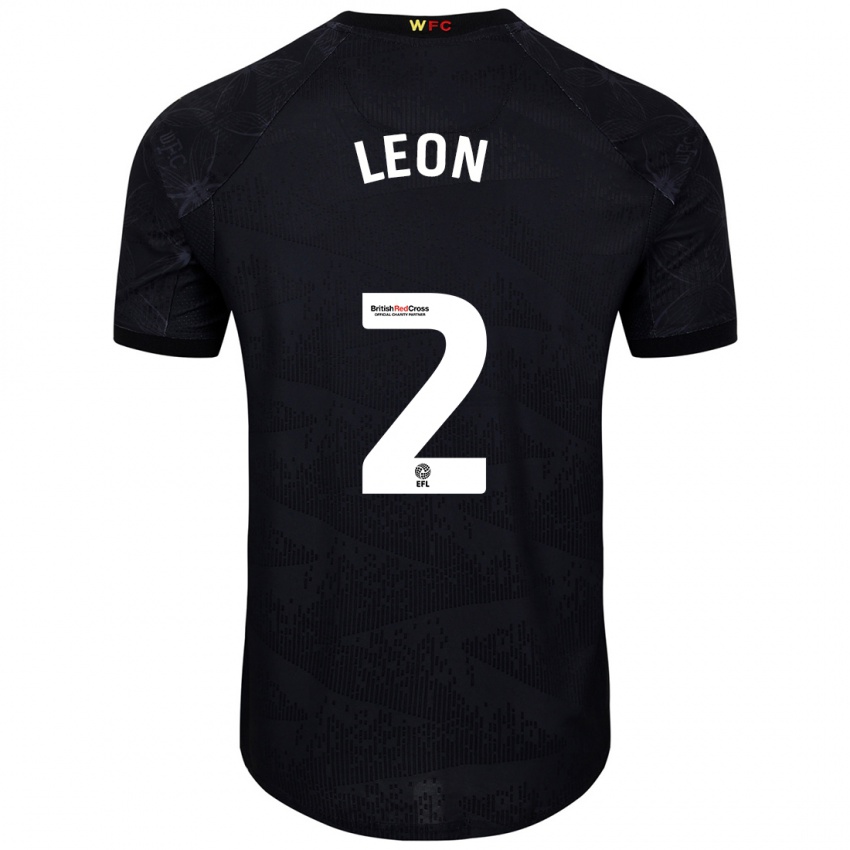 Herren Lucía León #2 Schwarz Weiß Auswärtstrikot Trikot 2024/25 T-Shirt Österreich