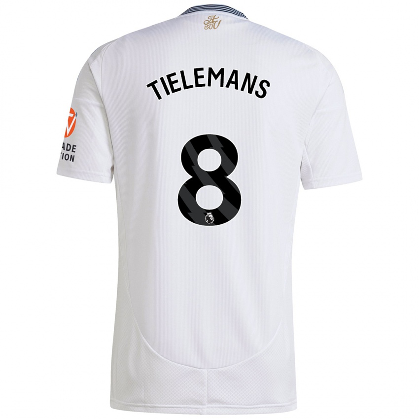 Herren Youri Tielemans #8 Weiß Auswärtstrikot Trikot 2024/25 T-Shirt Österreich