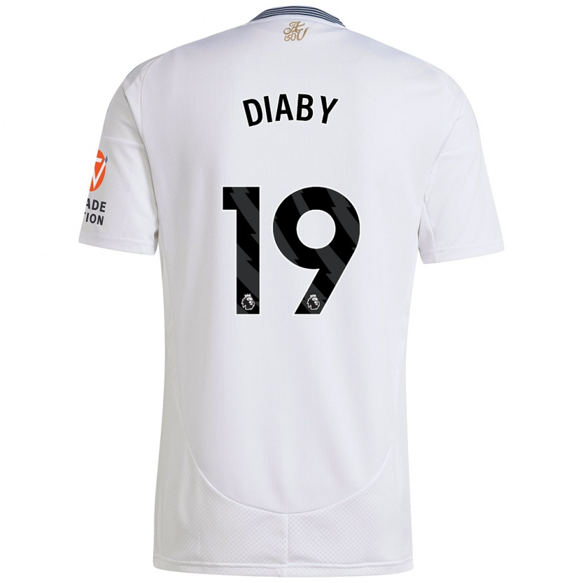 Herren Moussa Diaby #19 Weiß Auswärtstrikot Trikot 2024/25 T-Shirt Österreich