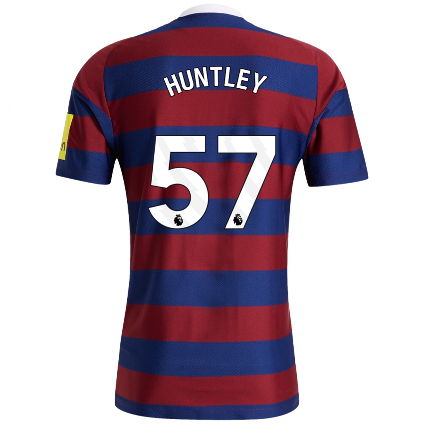 Herren James Huntley #57 Burgunderrot Marineblau Auswärtstrikot Trikot 2024/25 T-Shirt Österreich