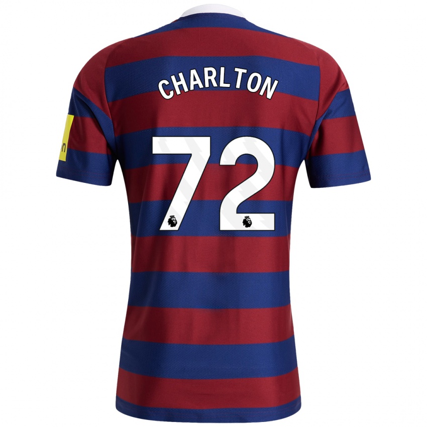 Herren Dylan Charlton #72 Burgunderrot Marineblau Auswärtstrikot Trikot 2024/25 T-Shirt Österreich