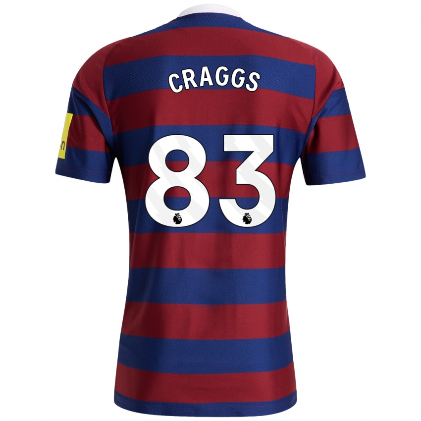 Herren Luke Craggs #83 Burgunderrot Marineblau Auswärtstrikot Trikot 2024/25 T-Shirt Österreich