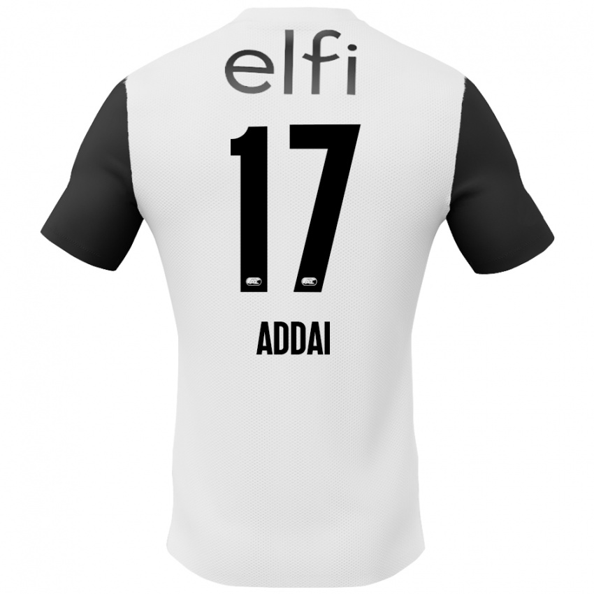 Herren Jayden Addai #17 Weiß Schwarz Auswärtstrikot Trikot 2024/25 T-Shirt Österreich