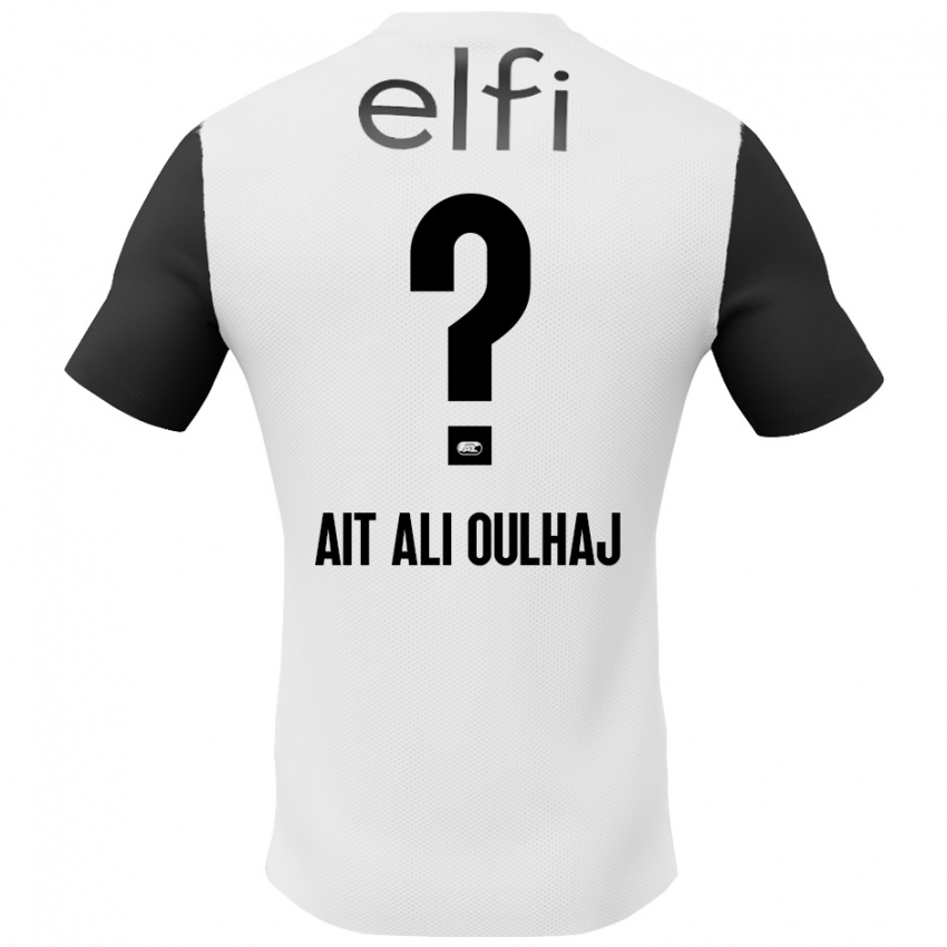 Herren Adam Ait Ali Oulhaj #0 Weiß Schwarz Auswärtstrikot Trikot 2024/25 T-Shirt Österreich