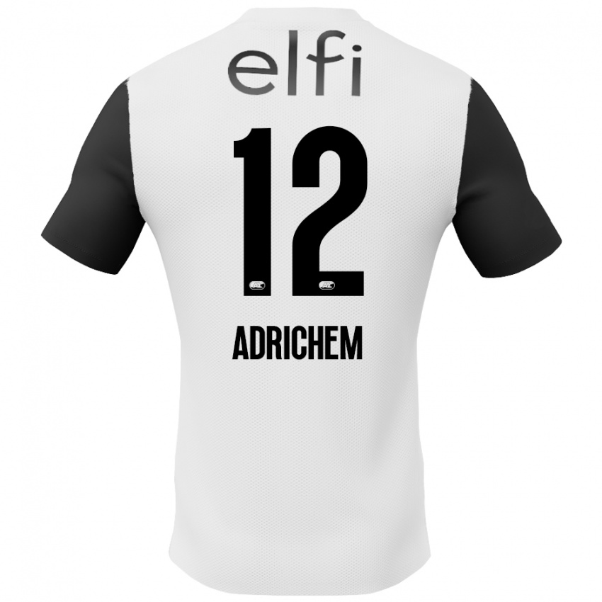 Herren Mees Adrichem #12 Weiß Schwarz Auswärtstrikot Trikot 2024/25 T-Shirt Österreich