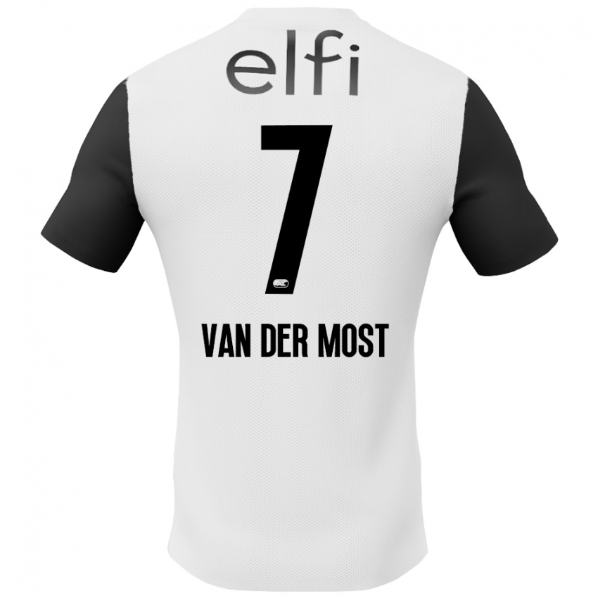 Herren Veerle Van Der Most #7 Weiß Schwarz Auswärtstrikot Trikot 2024/25 T-Shirt Österreich