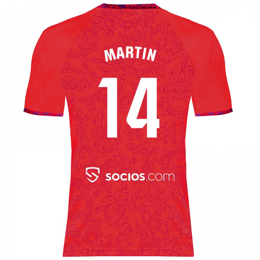 Herren Nazareth Martín #14 Rot Auswärtstrikot Trikot 2024/25 T-Shirt Österreich