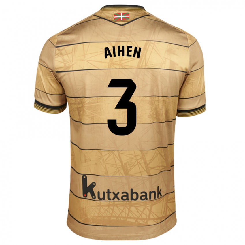 Herren Aihen Munoz #3 Braun Auswärtstrikot Trikot 2024/25 T-Shirt Österreich