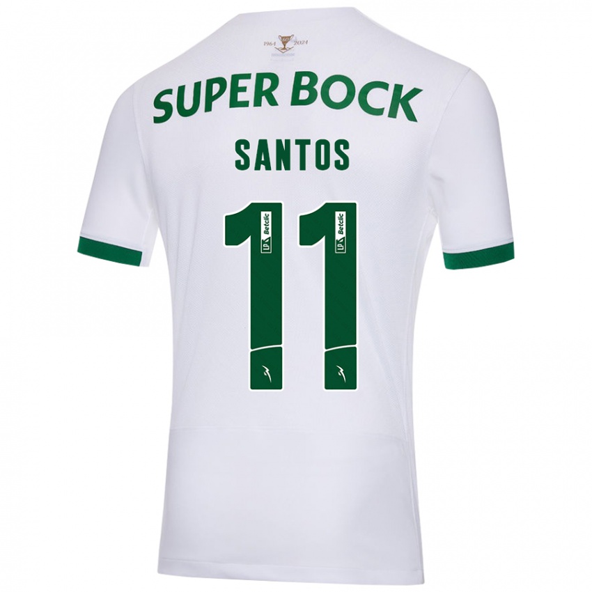 Herren Nuno Santos #11 Weiß Grün Auswärtstrikot Trikot 2024/25 T-Shirt Österreich