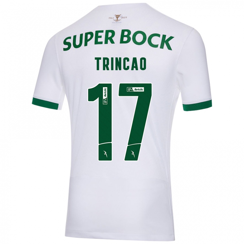 Herren Trincão #17 Weiß Grün Auswärtstrikot Trikot 2024/25 T-Shirt Österreich