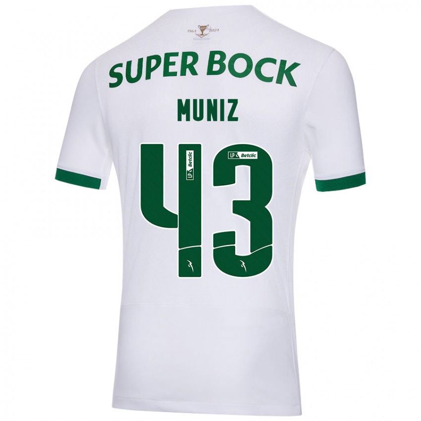 Herren João Muniz #43 Weiß Grün Auswärtstrikot Trikot 2024/25 T-Shirt Österreich