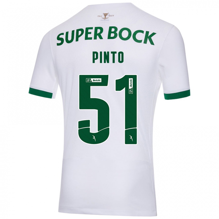 Herren Diogo Pinto #51 Weiß Grün Auswärtstrikot Trikot 2024/25 T-Shirt Österreich