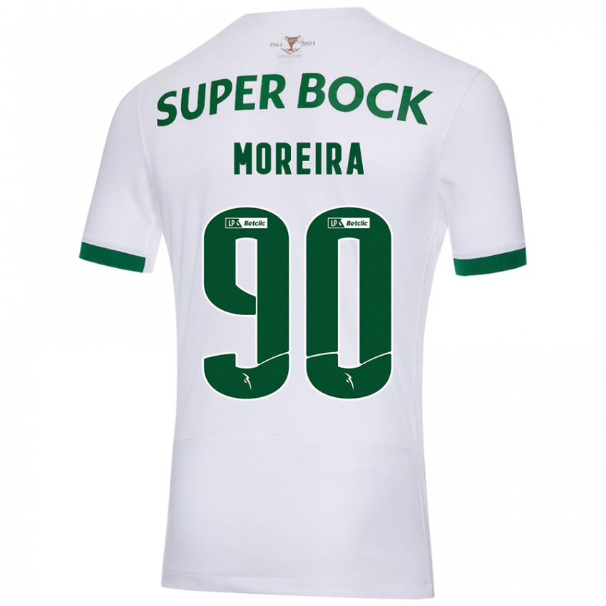 Herren Afonso Moreira #90 Weiß Grün Auswärtstrikot Trikot 2024/25 T-Shirt Österreich