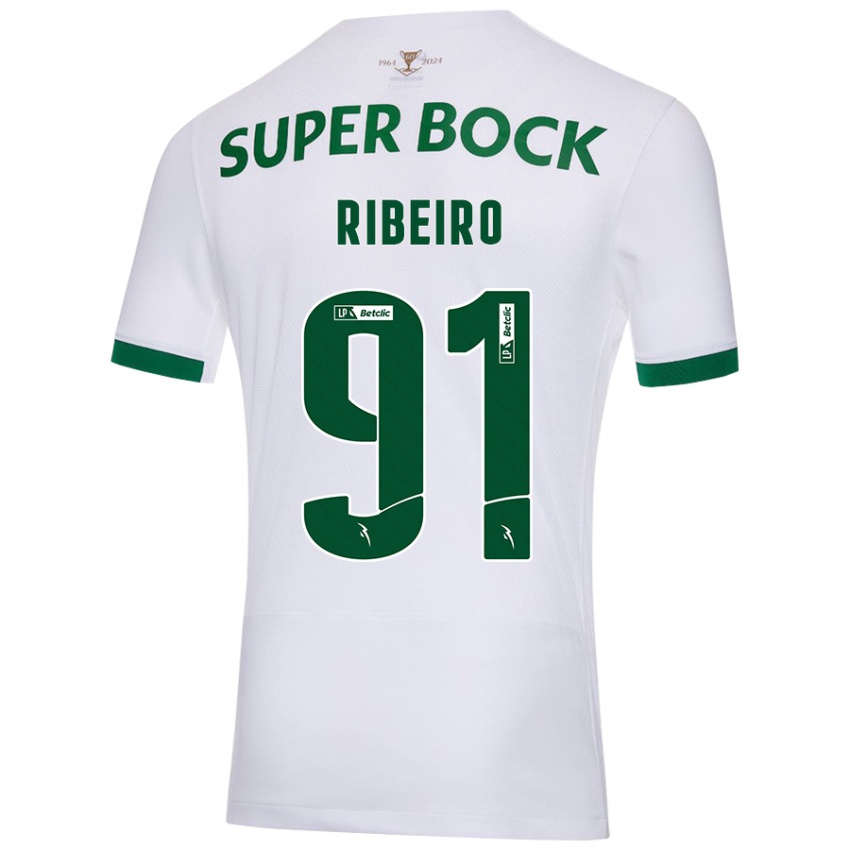 Herren Rodrigo Ribeiro #91 Weiß Grün Auswärtstrikot Trikot 2024/25 T-Shirt Österreich