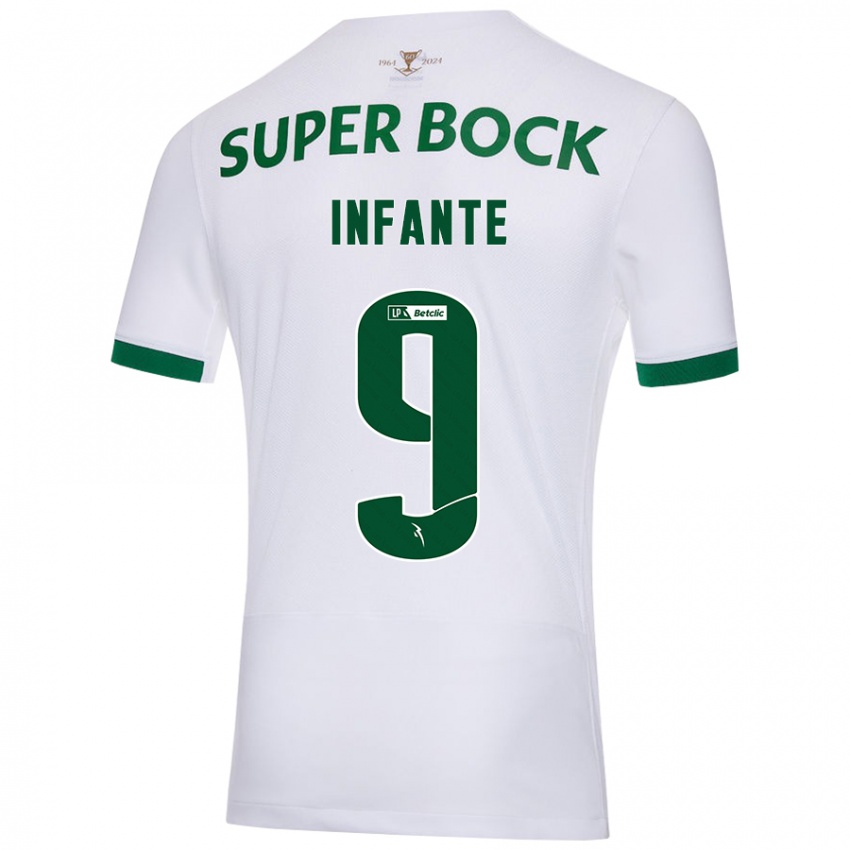 Herren João Infante #9 Weiß Grün Auswärtstrikot Trikot 2024/25 T-Shirt Österreich