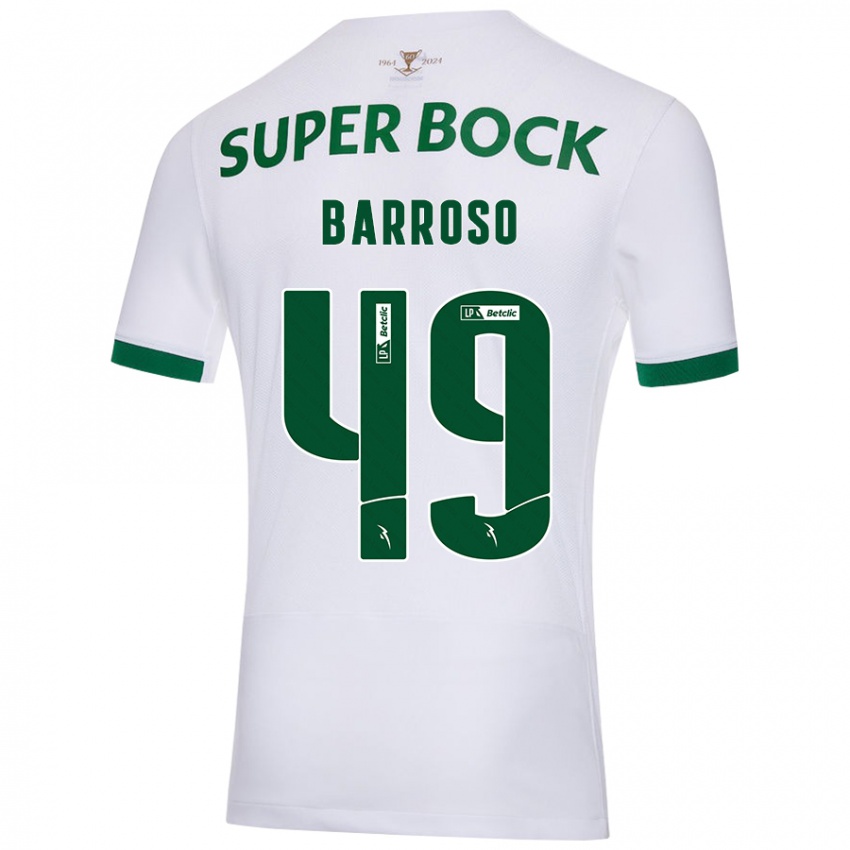 Herren Leonardo Barroso #49 Weiß Grün Auswärtstrikot Trikot 2024/25 T-Shirt Österreich