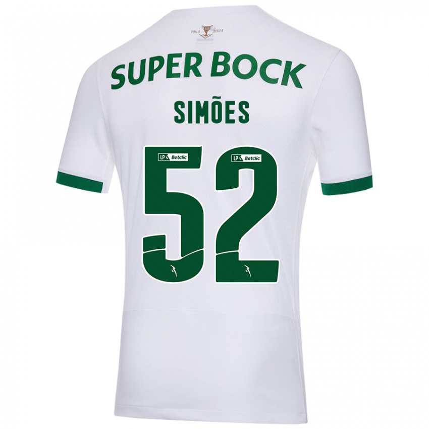 Herren João Simões #52 Weiß Grün Auswärtstrikot Trikot 2024/25 T-Shirt Österreich