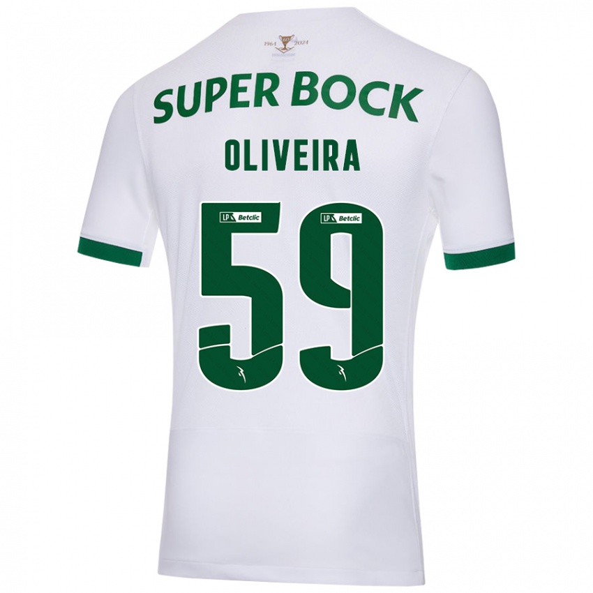 Herren Kauã Oliveira #59 Weiß Grün Auswärtstrikot Trikot 2024/25 T-Shirt Österreich