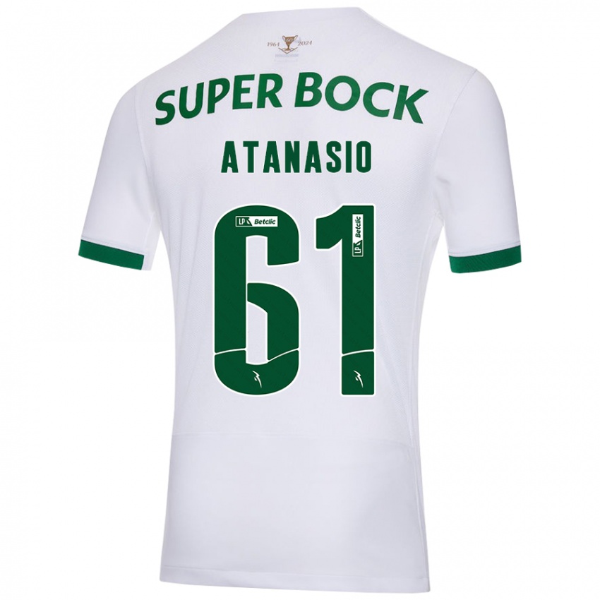 Herren Atanásio #61 Weiß Grün Auswärtstrikot Trikot 2024/25 T-Shirt Österreich