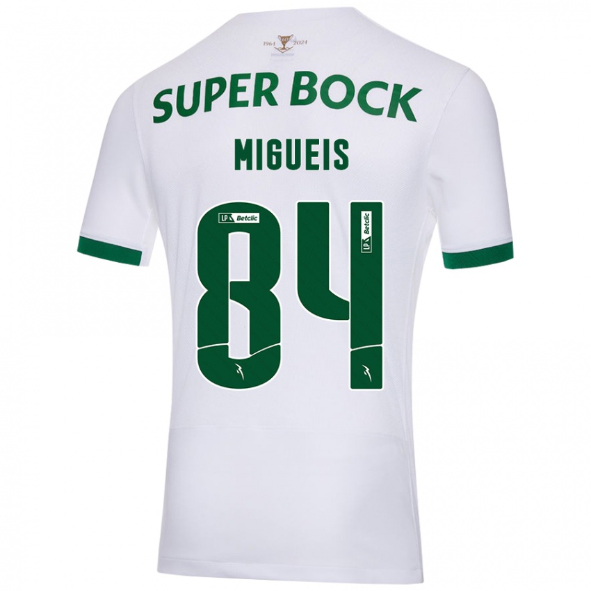 Herren Pedro Miguéis #84 Weiß Grün Auswärtstrikot Trikot 2024/25 T-Shirt Österreich