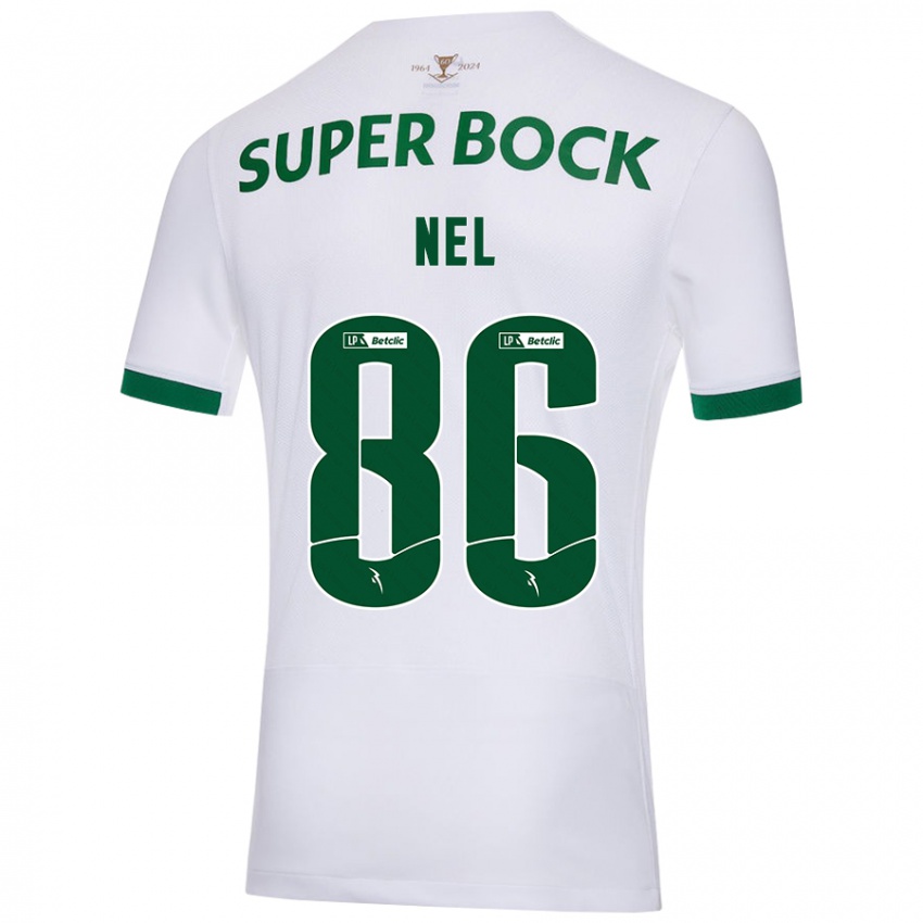 Herren Rafael Nel #86 Weiß Grün Auswärtstrikot Trikot 2024/25 T-Shirt Österreich