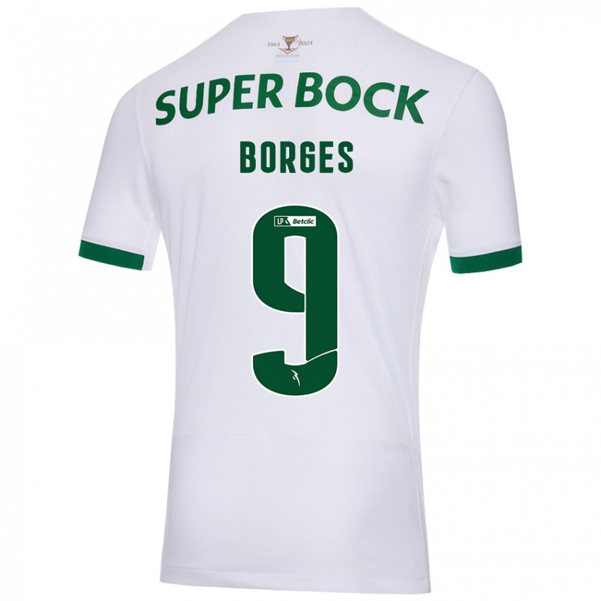 Herren Ana Borges #9 Weiß Grün Auswärtstrikot Trikot 2024/25 T-Shirt Österreich