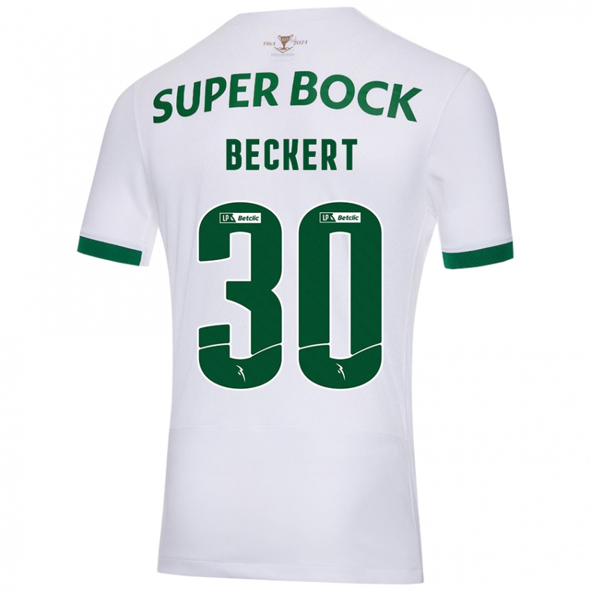 Herren Carolina Beckert #30 Weiß Grün Auswärtstrikot Trikot 2024/25 T-Shirt Österreich