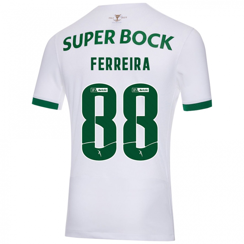 Herren Tiago Ferreira #88 Weiß Grün Auswärtstrikot Trikot 2024/25 T-Shirt Österreich