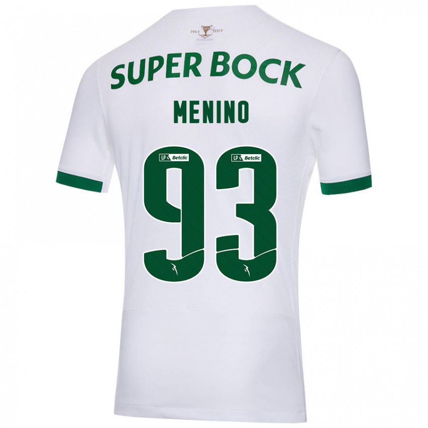 Herren Miguel Menino #93 Weiß Grün Auswärtstrikot Trikot 2024/25 T-Shirt Österreich